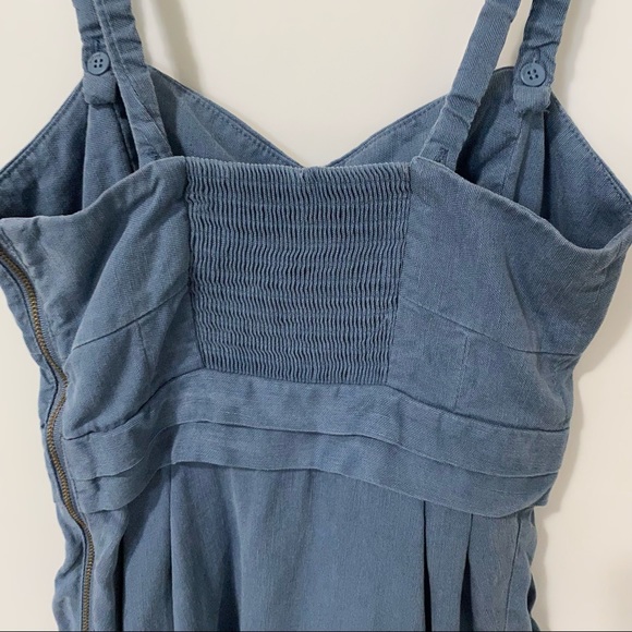 Aritzia Wilfred Converible Smocked Mini Dress Blue size 2 - Picture 7 of 16